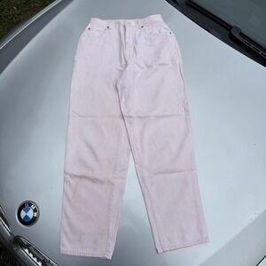 Vtg 70s 80s Organically Grown Light Pink HBT baggy Women's Pants Size 11